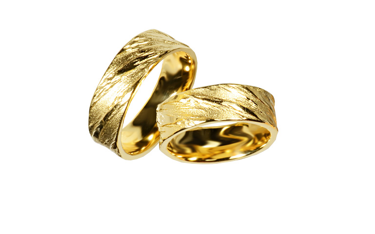 05360+05361-wedding rings, gold 750